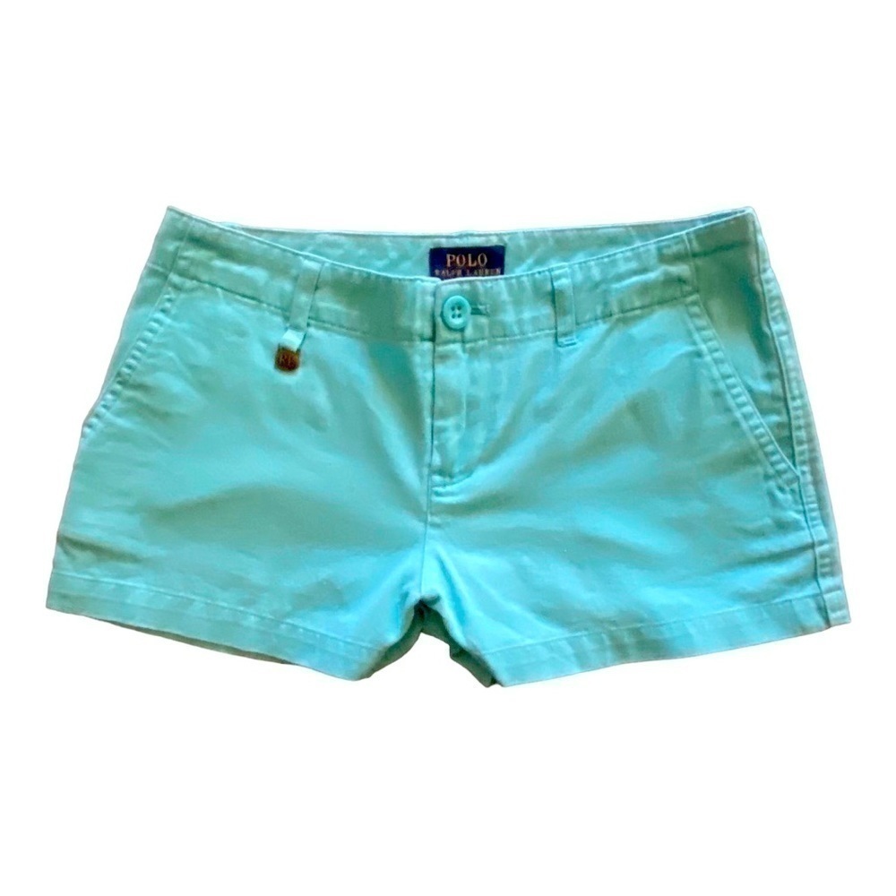 POLO-RALPH LAUREN-GIRLS LIGHT BLUE SHORTS-SIZE 12